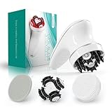 VOYOR Masajeador Anticelulítico Eléctrico Set para Celulitis, Rostro, Mano, Brazo, Cuello, Pie y Cuerpo - 3 Cabezas Multifuncionales, Impermeable IPX7, Sin Cable y Recargable