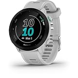 Garmin Forerunner 55 - Reloj inteligente para running con GPS, planes de entrenamiento, notificaciones y seguimiento del bienestar, Blanco