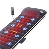 Snailax Colchoneta de Espuma de Memoria con Calor, Colchón de Masaje de Calentamiento y vibración, cojín de Masaje Completo para aliviar el Dolor