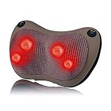 Darsen Almohada de Masaje Cojín Masajeador de cuello y espalda Cojín de Masaje Eléctrico Shiatsu con Calor masaje de tejido de amasamiento profundo,para cuello espalda hombro piernas,hogar y oficina